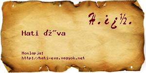 Hati Éva névjegykártya